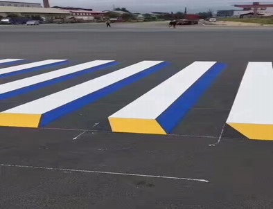 宁陵彩色标线施工现场